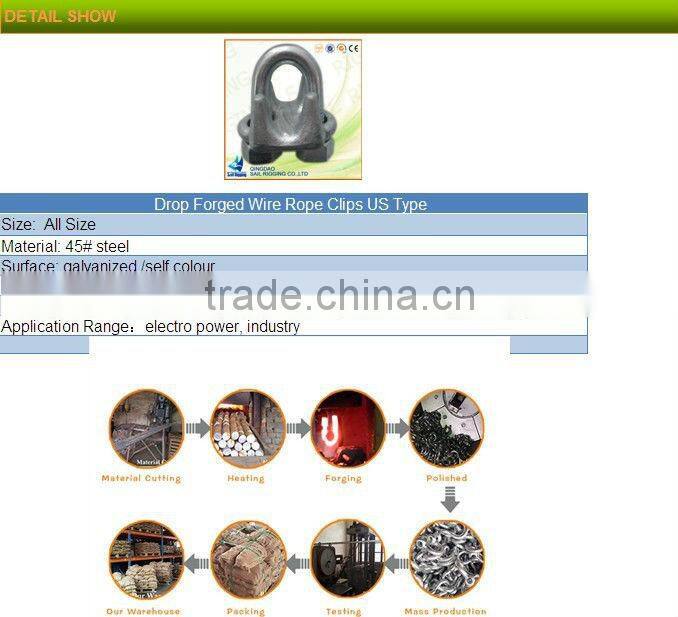 china manufcturer us type wire rope saddle clip