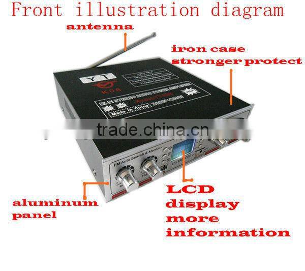 china tube amplifier YT-K06 with LCD (LRC)display/USB/TF card+ YT-K06/mp3 player