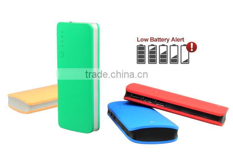 Portable and Colorful Power Bank with high capacity 10000mAh and 3 USB port