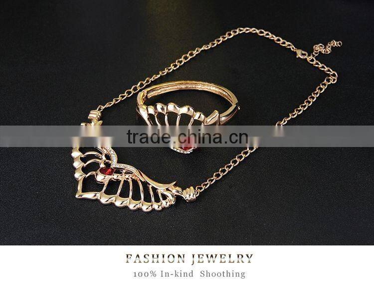 2016 Angel Wings Flying Nice Austrian Crystal Gold Plated Jewelry Sets