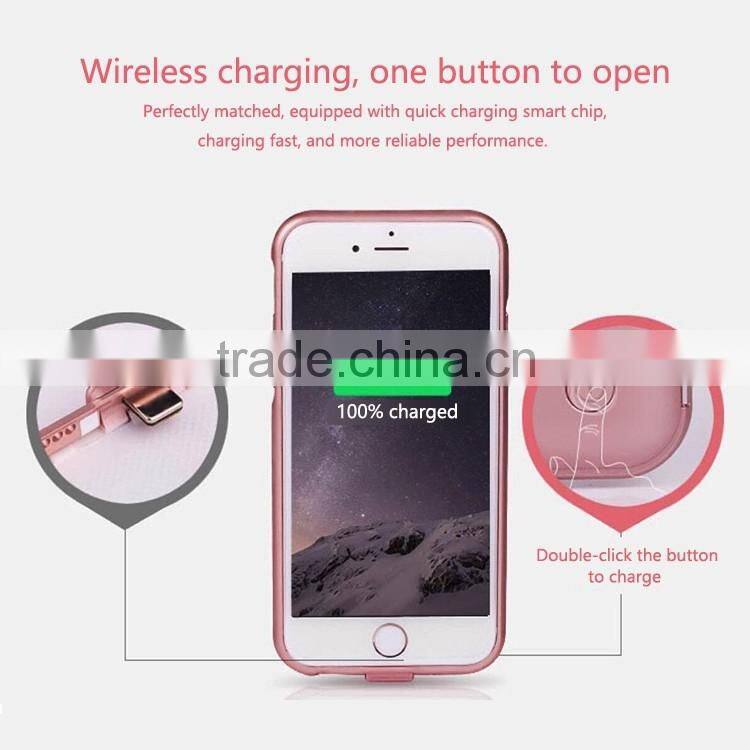 Rose gold color,no chin,high-grade,high quality battery case for iphone 6/6s