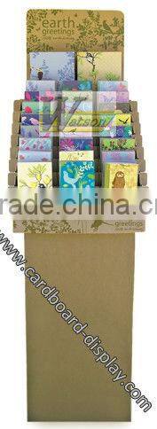 Free standing cardboard display for notebooks