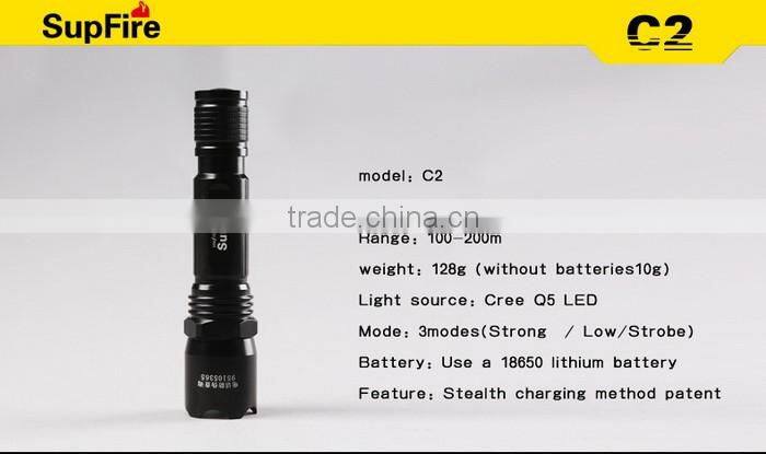 supfire c2 led night hunting torch light
