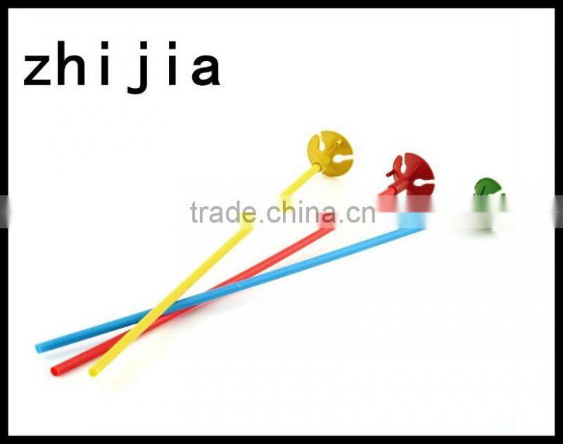 Eco-friendly white plastic balloon stick and cup for party