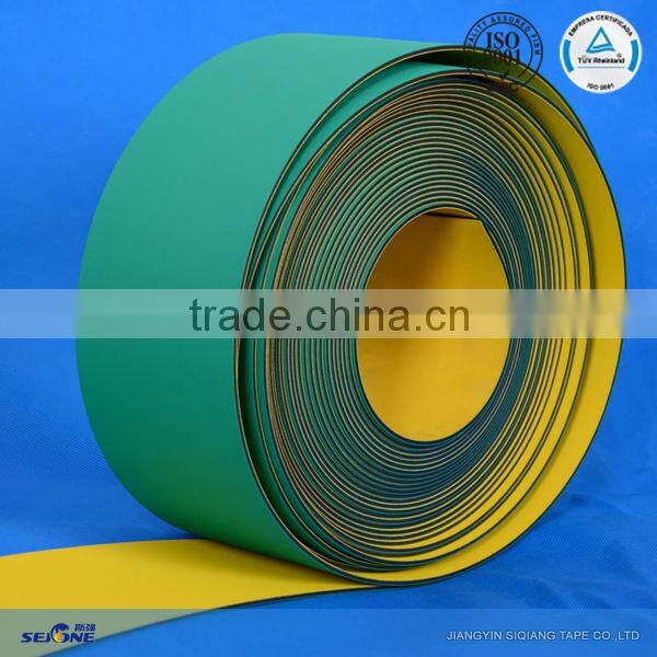 3.5MM yellow/green automatic lathes belt Rubber flat power transmission belt high energy saving and antistatic blet