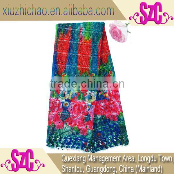 YQS2608-4 factory design blue woven lace fabric new sample