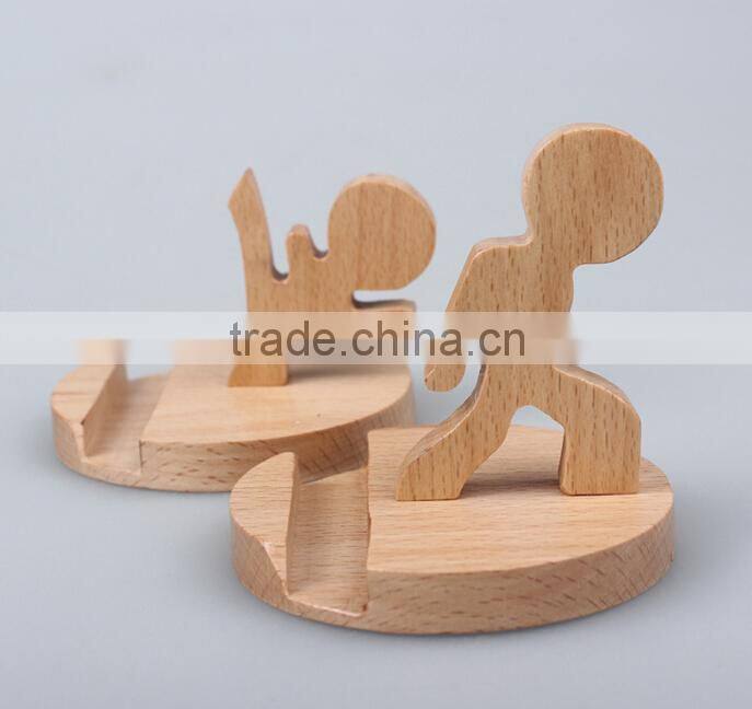 factory price wholesale wooden apple mobile phone holder