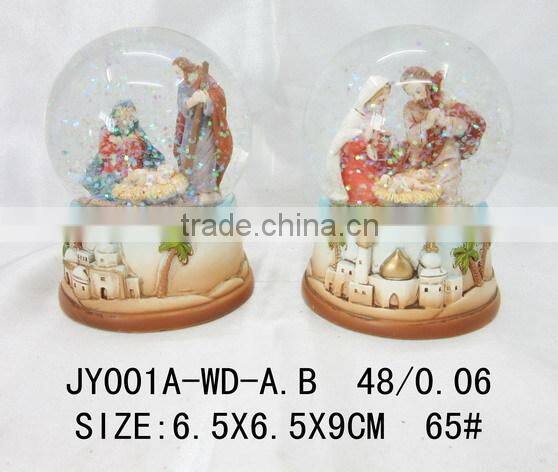 Wholesale religious snow globe resin water ball decoration