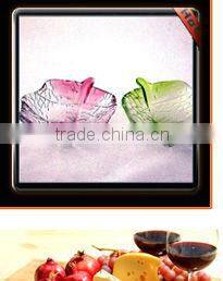 Cobalt Blue Pressed Stone Design Dinnerware Glass Plates