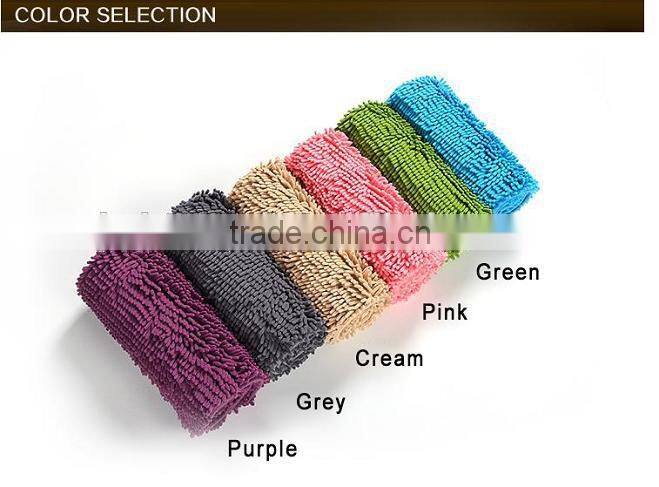 Cheap Price Home Textile Microfiber Polyester Clean Plain Floor Mat / Chenille Floor Mat