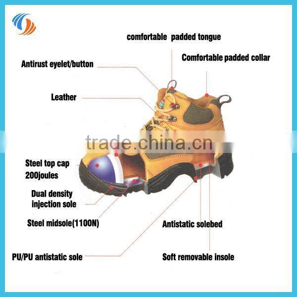 New Mens Navy Steel toe leather Safety Shoes