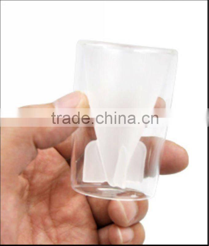 KC-00185 Double layers glass Creative designed 44ml missile shape double layers beer glass