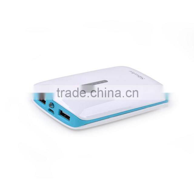 100% real capacity 2015 7800mAh portable power banks with dual USB output port