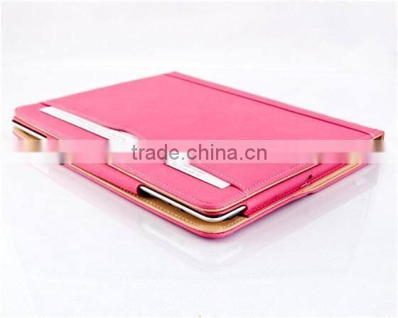 TAN LEATHER CASE FOR IPAD AIR 2,SMART LEATHER CASE FOR APPLE iPAD AIR 2 WITH SLEEP WAKE