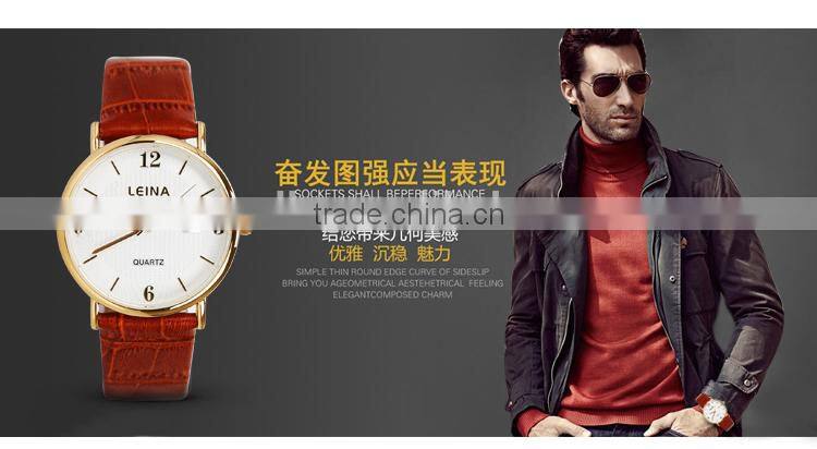 Newest Luxury Automatic Leather Strap Men Wrist Watch Gift