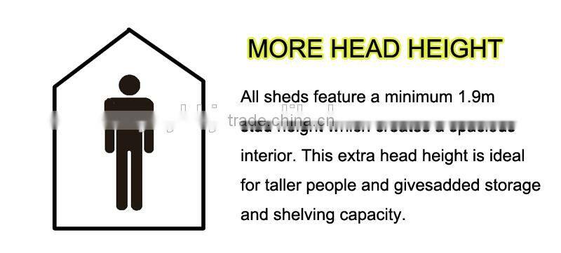 6*3ft firm structure 2016 log storage shed with steel frame
