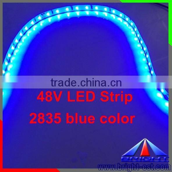 Battery Operate 48V Blue LED Strip,DC 48V Blue LED Light with 60leds/m,Special 48V Blue LED Light Strip