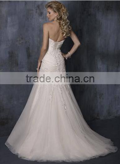 High-grade lace fishtail package hip wedding dress