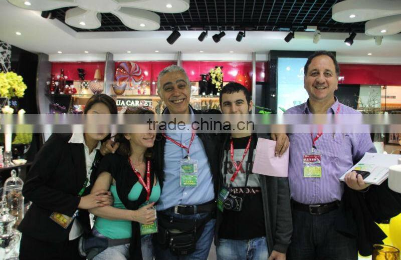 Black Glass Candle Stand for Home Decoration