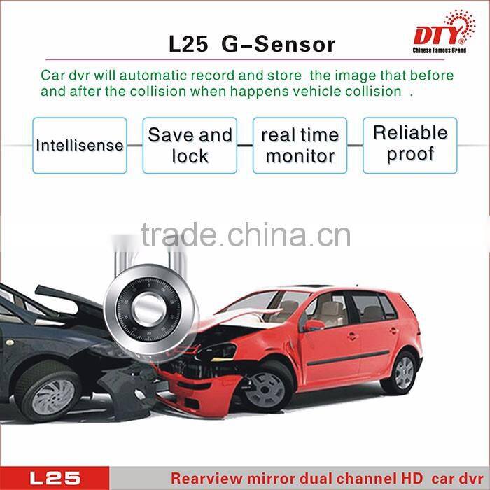 4.3 inch tft lcd screen rearview mirror car dvr,car dvr camera car reverse camera, hd car rearview mirror, L25