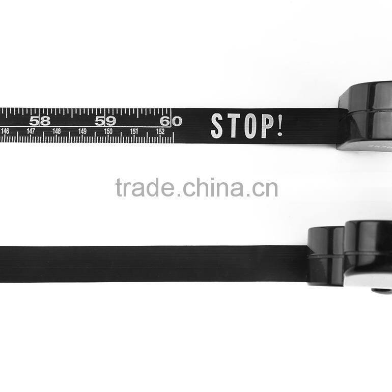 Hot Sale Cool Design Black Customized Printed Your Logo Healthy 1.5m Promotion Body Tape Measure