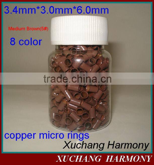 Top quality hair products micro ring with silicone, screw, copper and nano styles
