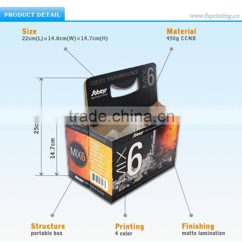 2015 Biodegradable 3 Layer Colored Corrugated Cardboard Wine Box