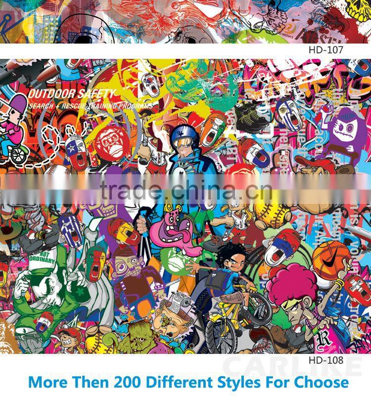 HD-108 CARLIKE Air Bubble Free Durable Bomb Sticker Car Body Wrap Sticker