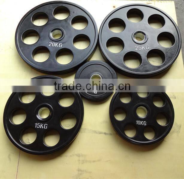 7 Holes Olympic Weight Lifting Rubber Plate