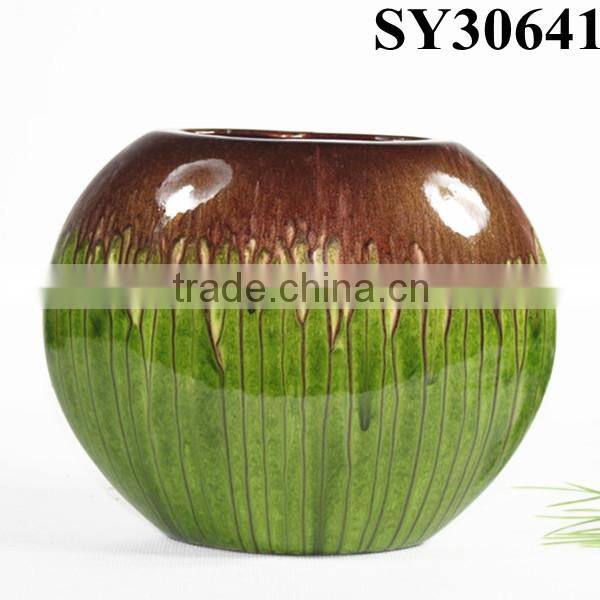 Green small indoor vase ceramic