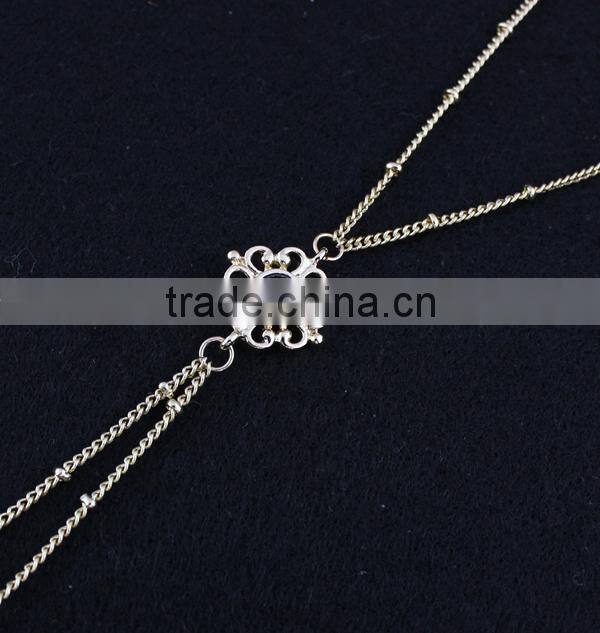 2015 Newest Long Black Tassel Pendant Pearl Inlaid Gems Necklace