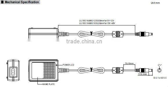 Meanwell 15~18W AC-DC Single Output Desktop single switching power supply/switching power supply unit