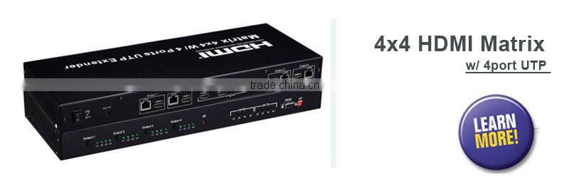 2-Port HDMI over Cat5 / Cat6 Extender Splitter, Transmitter for Video and Audio