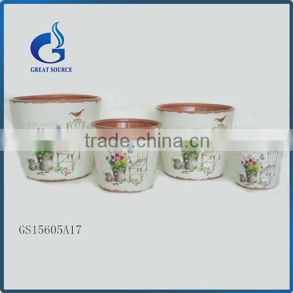 cheap mini indoor round ceramic flower plant pots