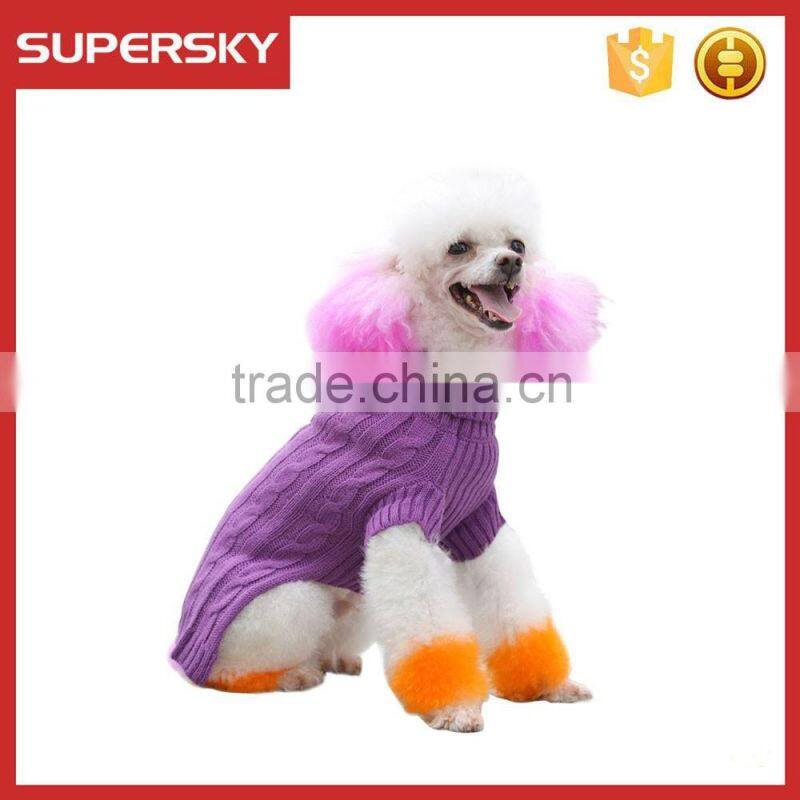 C594 Wholesale custom knit dog sweater hand knit unique dog sweaters
