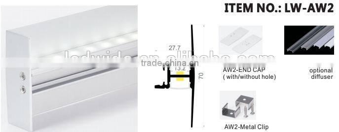 Hot sale wall decoration mounted profile led wall washer housing with two directed light outputs up and down