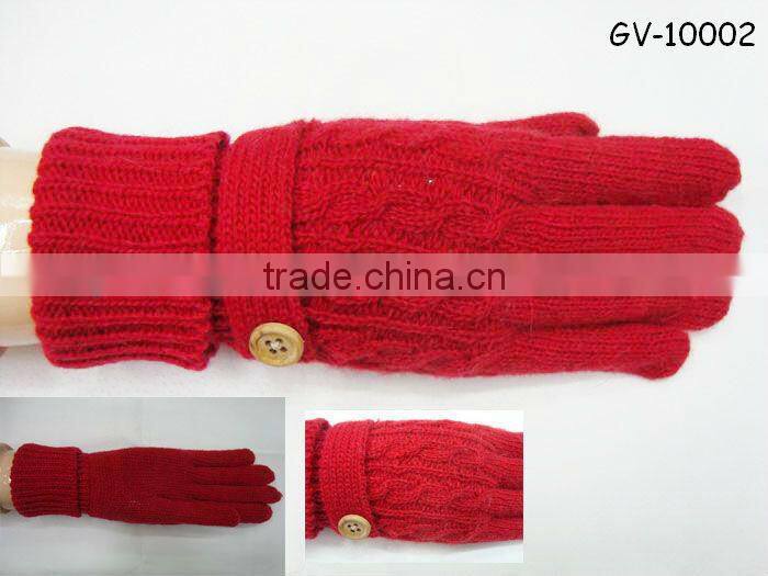 Fashionable jacquard knitted glove GV-10000