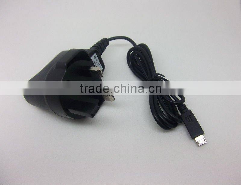 UK plug micro usb travel charger for blackberry