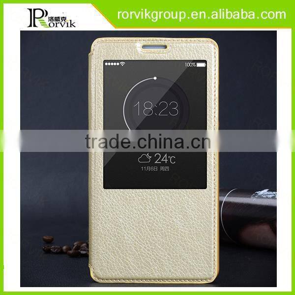 Newest Product brand name stand bumper phone case for HUAWEI MATE 7 two mobile leather phone case