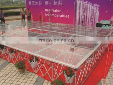 portable stage aluminum stage glass stage