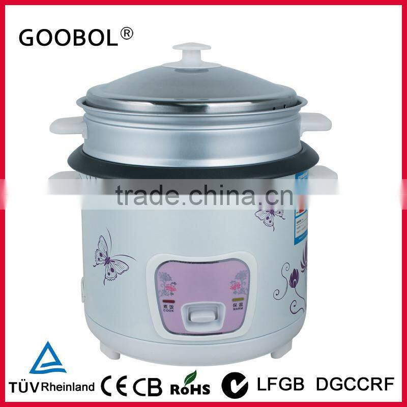Fullbody Straight Rice Cooker, Aluminum Steamer with S/S Lid