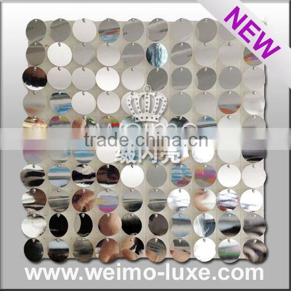 2015 Sequin Wall Panel For Silver Decorative Plastic Plates