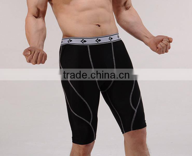 HOT! Summer Men's Compression Outdoor Jogging Running Curve Shorts Sport Fitness Training Tight Wicking Quick Drying Gym Shorts