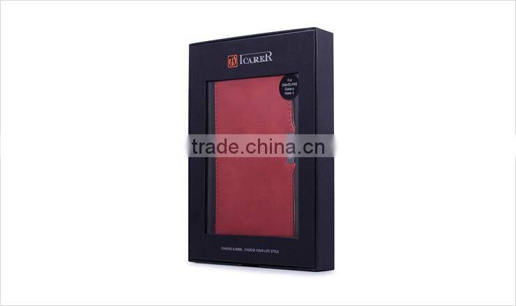 China supplier leather case for galaxy note 4