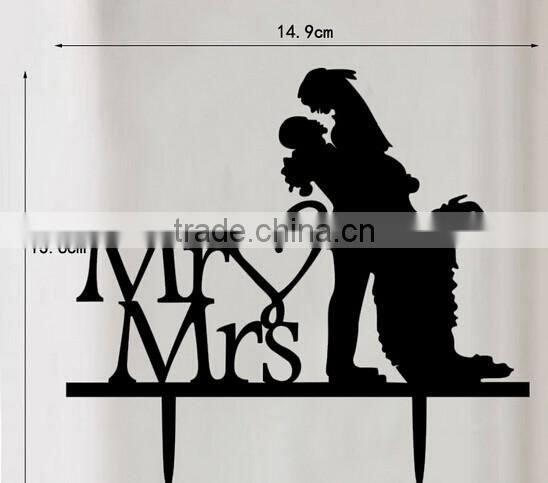 Personalized Funny Mr and Mrs Bride and Groom Anniversary Wedding Cake Topper