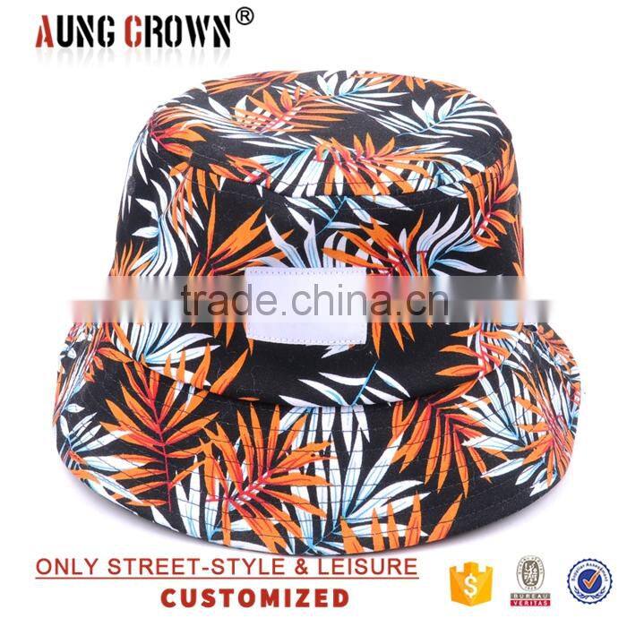 customize printed women summer beach bucket hat