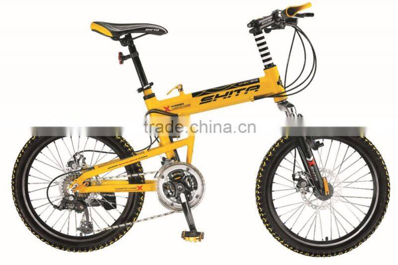 20 inch riding mountain bike shock steel folding bicycle