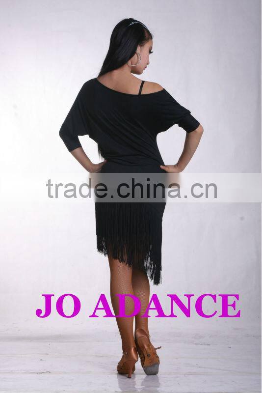 Latin dance dress dress Latin dance skirt Fringed dress dance dress Tights