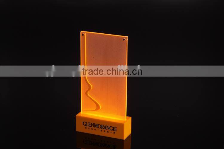 Customized Clear acrylic menu holder