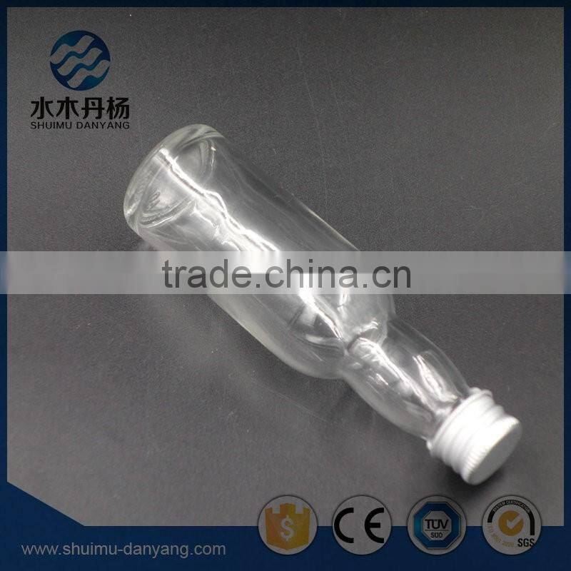 Hot sale 50ml screw cap glass drinking bottle for wine
